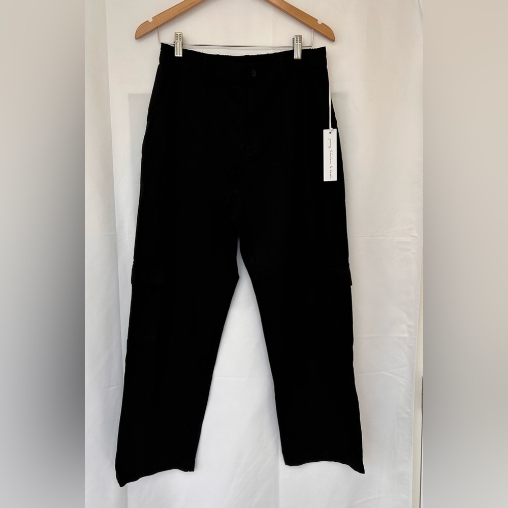 Young Fabulous and Broke Black Cargo Cotton Pants